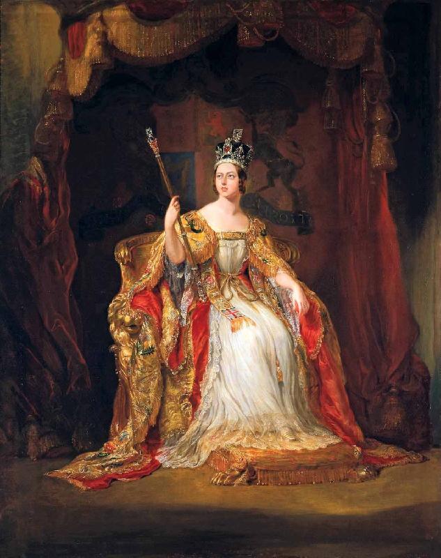 George Hayter Coronation portrait of Queen Victoria oil painting image